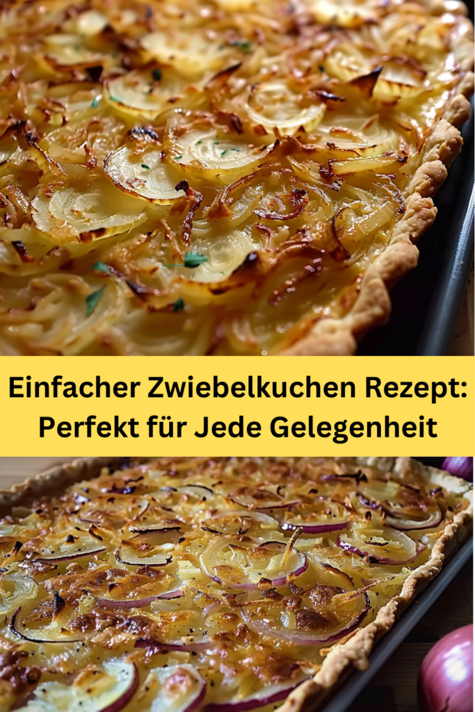 Zwiebelkuchen, ein traditioneller deutscher Klassiker, erfreut sich besonders im Herbst großer Beliebtheit, wenn die neuen 