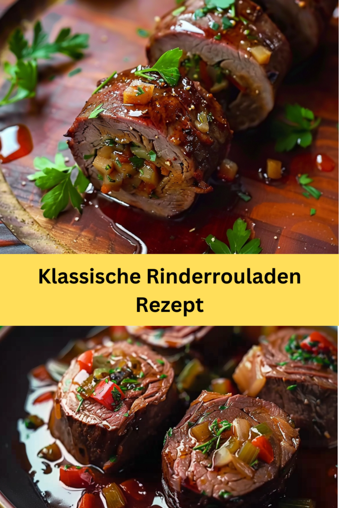 Die klassischen Rinderrouladen sind ein wahrhaft traditionelles Gericht, das in vielen deutschen Regionen geschätzt wird. 