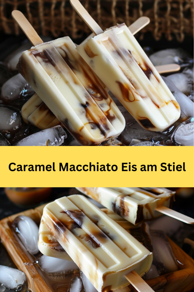 Entdecken Sie eine köstliche Variante des klassischen Sommergenusses mit diesen Caramel Macchiato Eis am Stiel.