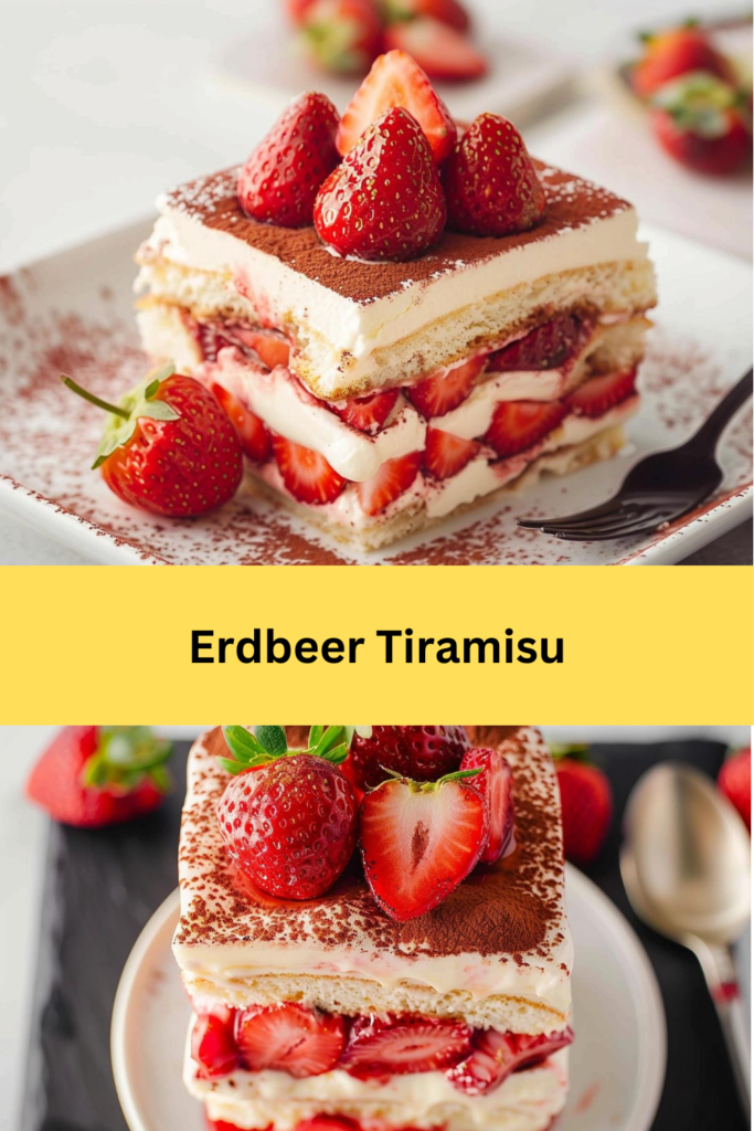 Das Erdbeer-Tiramisu ist eine sommerliche Abwandlung des klassischen italienischen Desserts, das normalerweise mit Kaffee