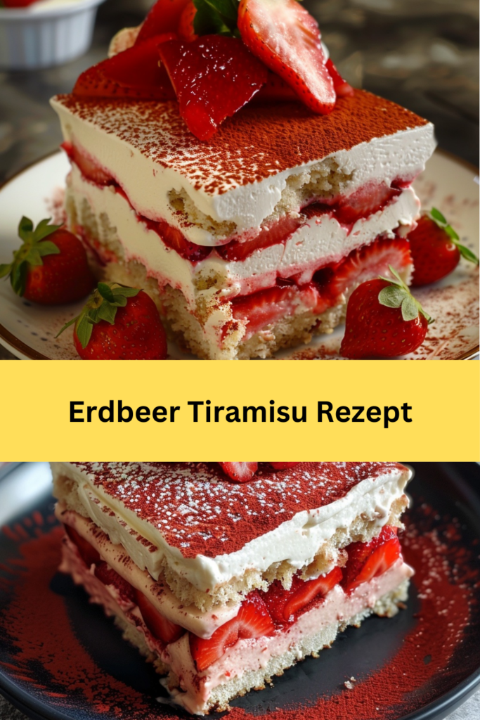 Erdbeer Tiramisu ist eine herrlich leichte und fruchtige Abwandlung des klassischen italienischen Desserts, die besonders im Frühling 