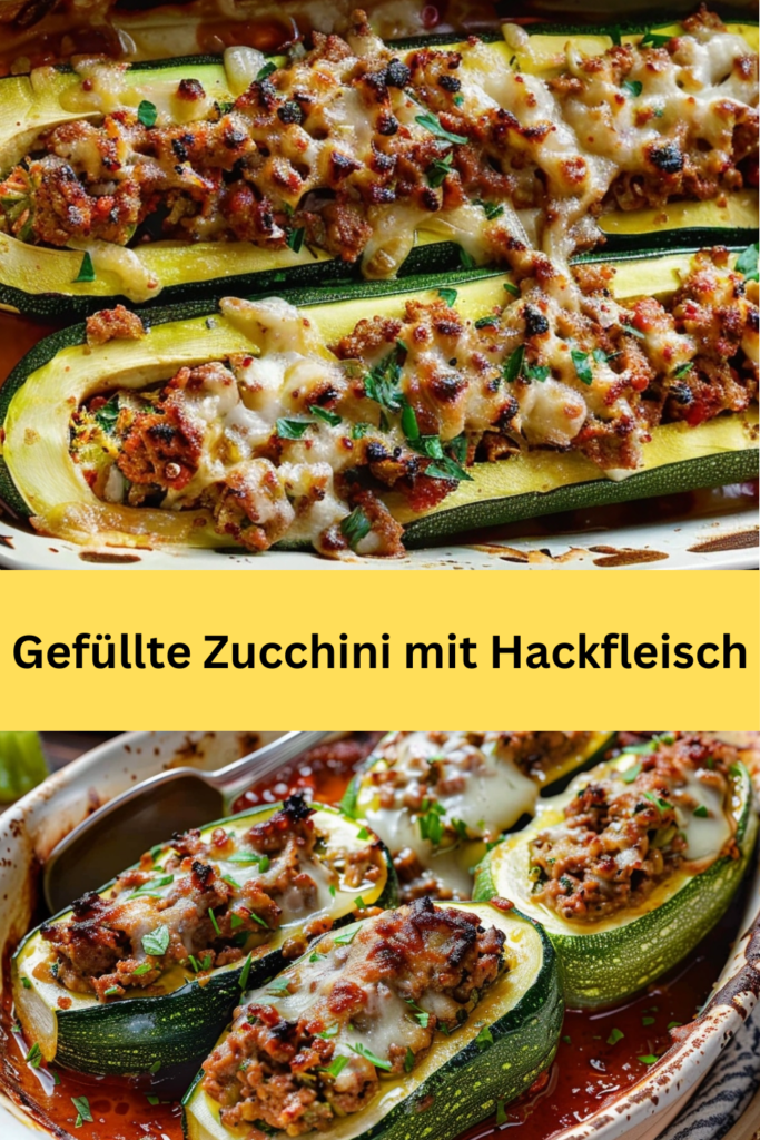 Gefüllte Zucchini mit Hackfleisch ist ein klassisches Rezept, das durch seine einfache Zubereitung und köstlichen Geschmack besticht.