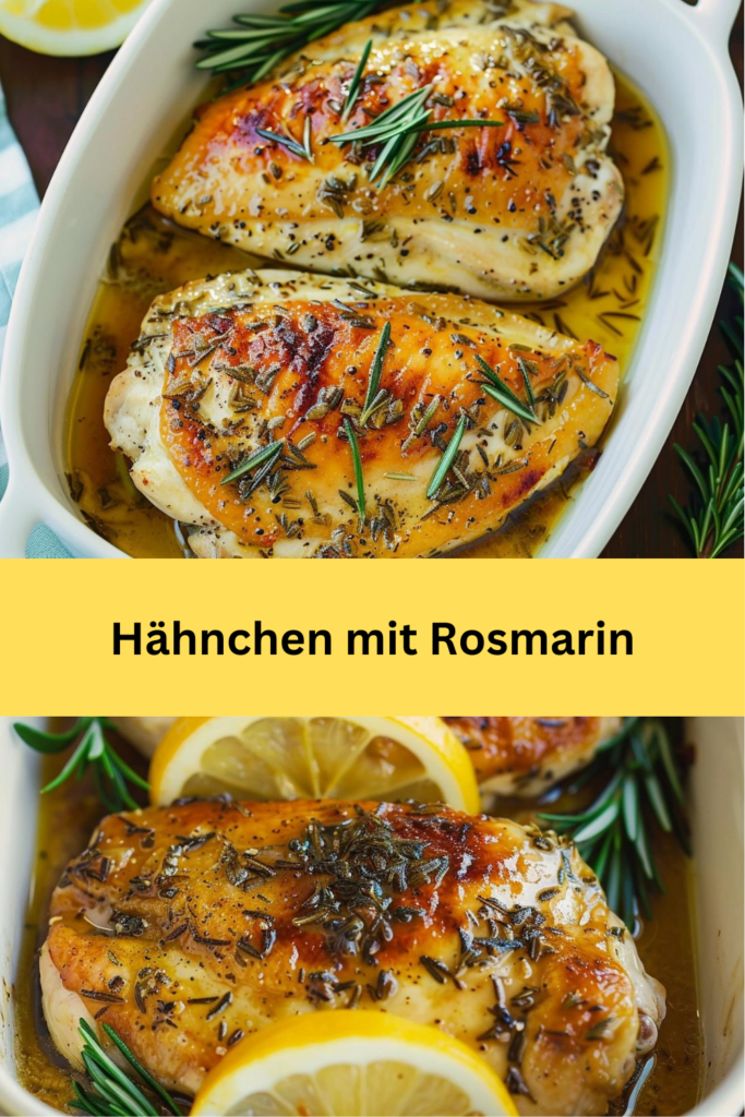 Dieses Rezept für Hähnchen mit Rosmarin vereint die frischen und aromatischen Noten von Rosmarin und Zitrone mit zartem Hähnchenfleisch. 