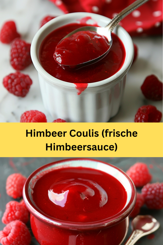Ein Himbeer-Coulis ist eine wunderbar vielseitige und leuchtend rote Sauce, die aus nur drei einfachen Zutaten besteht: 