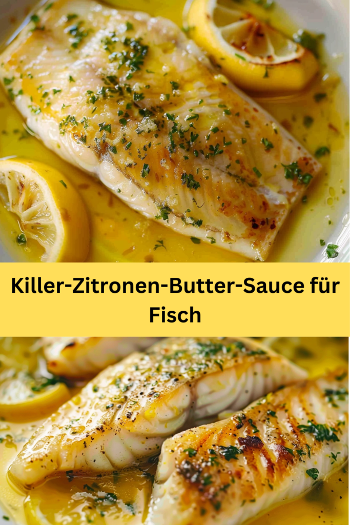 Diese köstliche Killer-Zitronen-Butter-Sauce für Fisch ist ein wahres Geschmackserlebnis, das jedes Fischgericht auf ein neues Niveau hebt. 