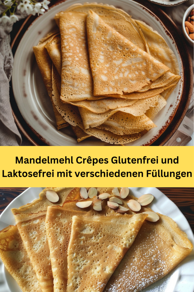Entdecken Sie die Freude am Kochen mit diesen köstlichen Mandelmehl-Crêpes, die sowohl glutenfrei als auch laktosefrei sind. 