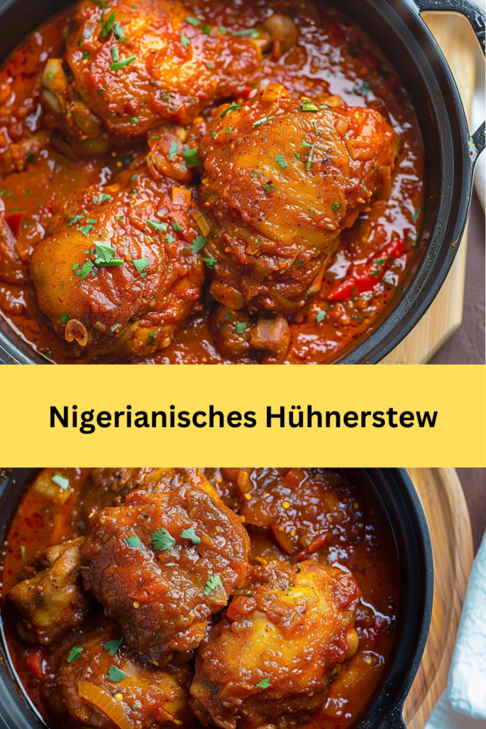 Nigerianisches Hühnerstew ist ein herzhaftes und aromatisches Gericht, das tief in der reichen kulinarischen Tradition Nigerias verwurzelt ist.