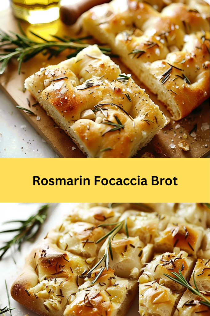 Focaccia, ein flaches, ofengebackenes italienisches Brot, das traditionell mit Rosmarin und Olivenöl zubereitet wird, ist eine Delikatesse,