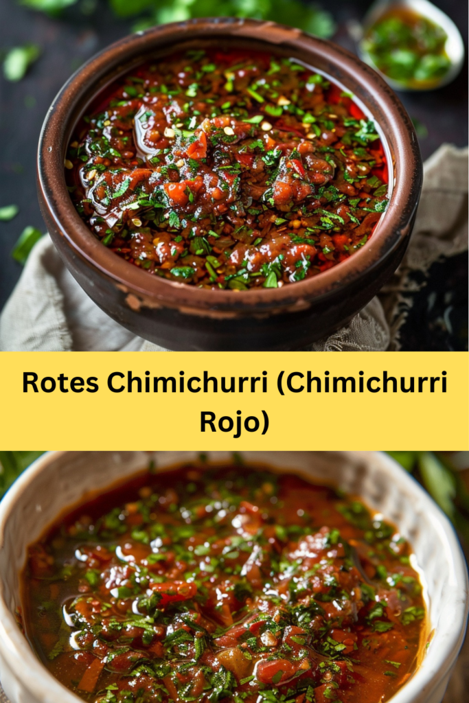 Rotes Chimichurri, auch bekannt als Chimichurri Rojo, ist eine köstliche Variante des traditionellen argentinischen Chimichurri. 