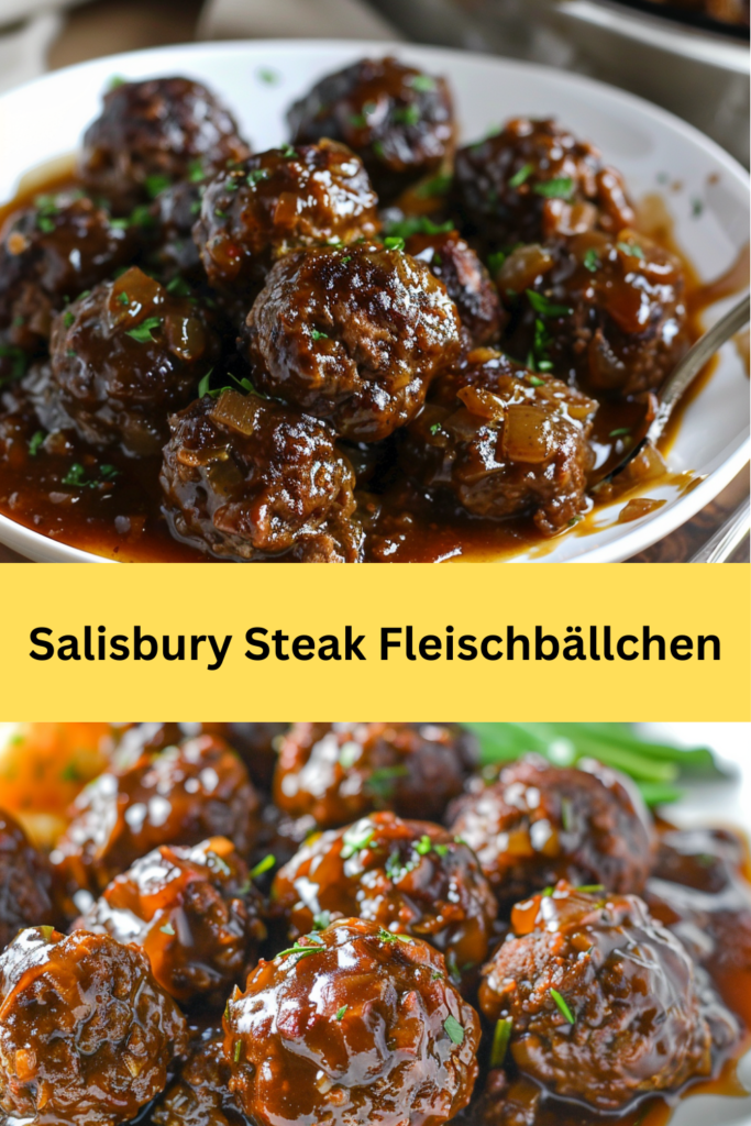Salisbury Steak Fleischbällchen sind ein echter Klassiker in der amerikanischen Küche, der eine köstliche Mischung
