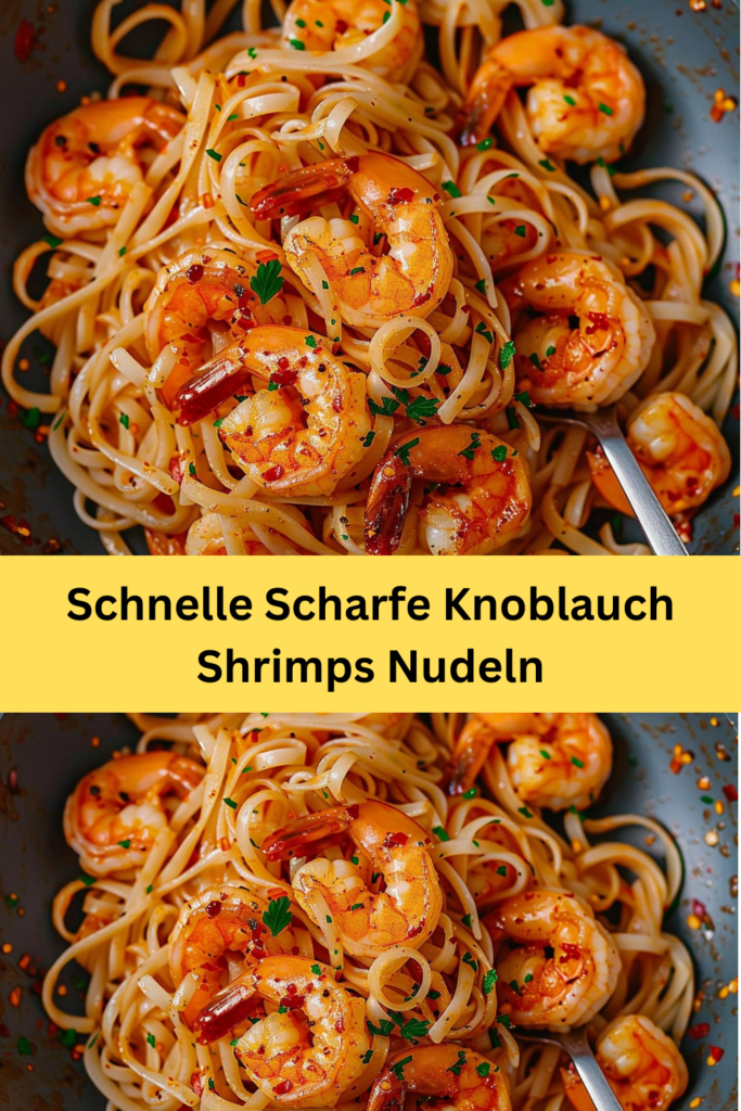 Wenn Sie Lust auf etwas Würziges und dennoch schnell zubereitetes haben, ist dieses Rezept für scharfe Knoblauch-Shrimps-Nudeln genau das Richtige. 