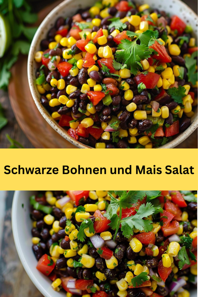 Dieser farbenfrohe und nahrhafte Schwarze Bohnen und Mais Salat ist das perfekte Gericht für jeden Anlass, sei es ein entspanntes