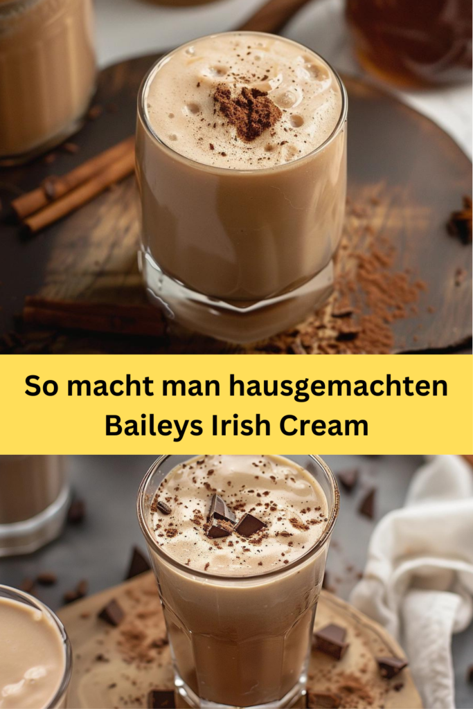 Ein selbstgemachter Baileys Irish Cream ist eine wunderbare Möglichkeit, den klassischen Geschmack dieses beliebten Likörs zu genießen,