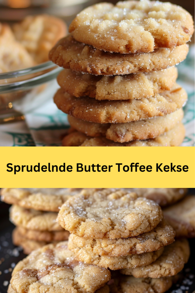 Diese funkelnden Butter-Toffee-Kekse sind die perfekte Kombination aus süß und knusprig, ideal für jeden Anlass. Ob Sie sie für