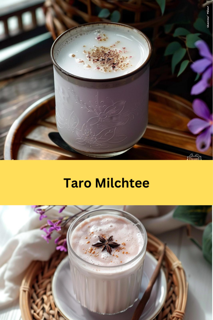Taro Milchtee ist ein beliebtes Getränk, das seine Wurzeln in der asiatischen Teekultur hat. Die Kombination aus dem nussigen und