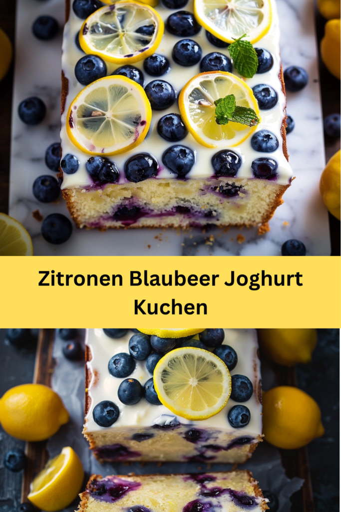 Der Zitronen-Blaubeer-Joghurt-Kuchen ist eine köstliche Kombination aus fruchtigen Aromen und cremiger Textur, die ihn zu einem