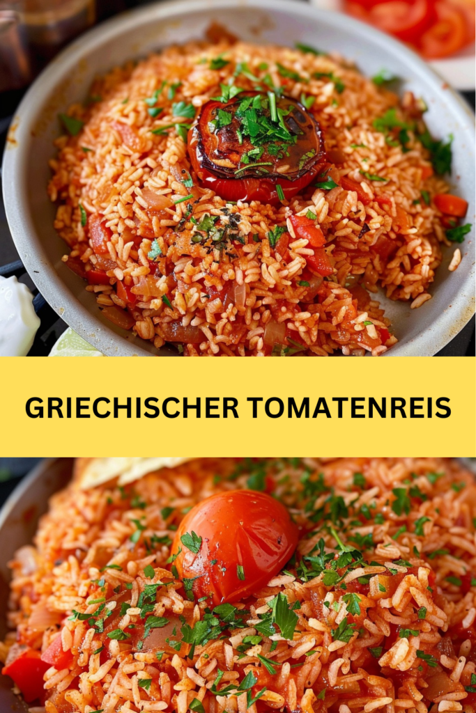 Tauchen Sie ein in die Aromen Griechenlands mit diesem einfachen und schmackhaften Rezept für griechischen Tomatenreis.