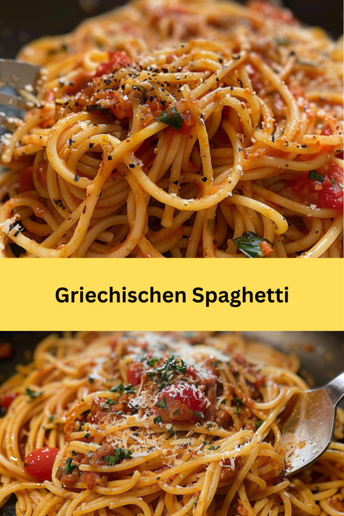 Entdecken Sie die Freuden der mediterranen Küche mit unserem Rezept für griechische Spaghetti, einem Gericht, 