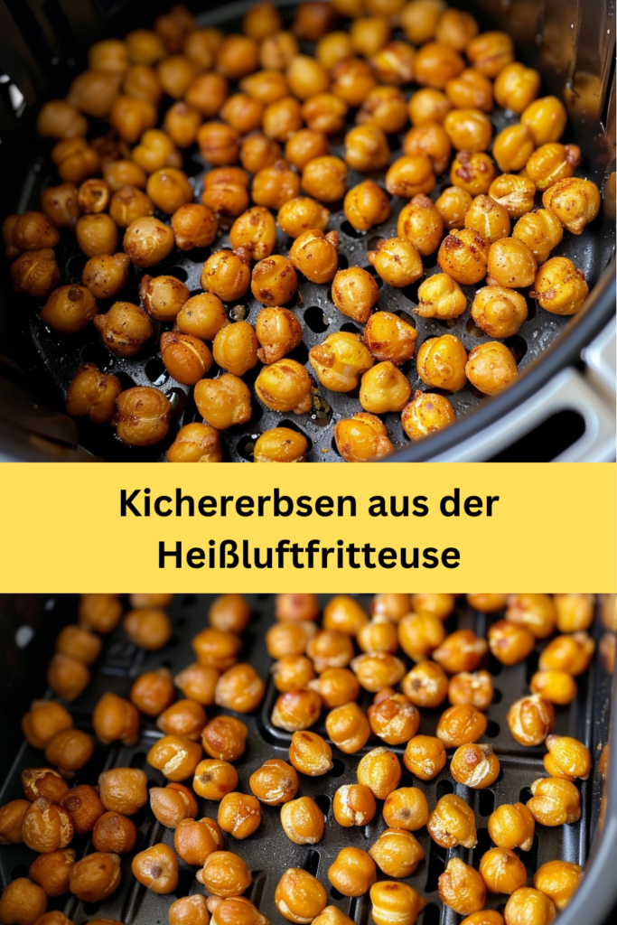 Wenn du auf der Suche nach einem einfachen und gesunden Snack bist, sind Kichererbsen aus der Heißluftfritteuse