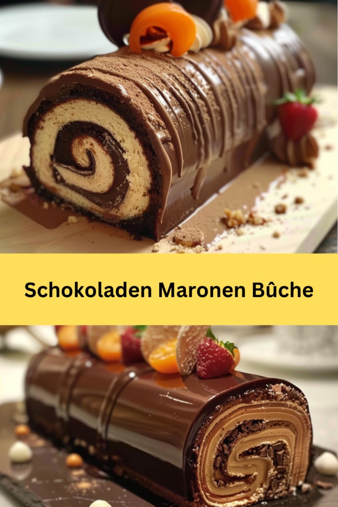 Die Bûche de Noël, auch bekannt als Weihnachtsstamm, ist ein klassischer französischer Nachtisch, der traditionell