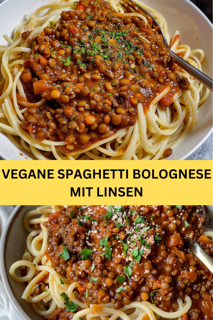 Diese vegane Spaghetti Bolognese mit Linsen bietet eine köstliche und nährstoffreiche Alternative zum klassischen